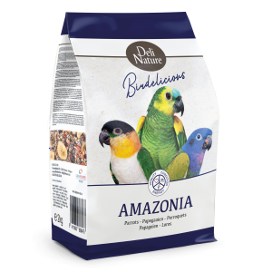 Deli Nature Birdelicious Amazonia - Mezcla premium con semillas, frutas y pellets para loros sudamericanos (2 kg)