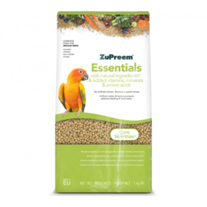 ZuPreem Essentials M – Pienso completo para loros de tamaño medio (1 kg)