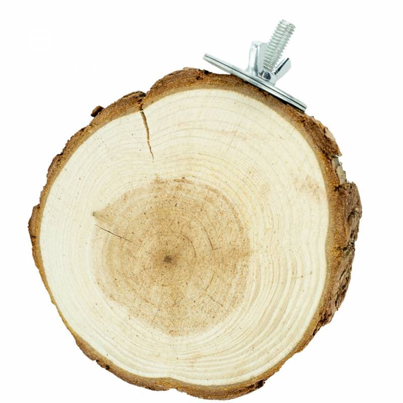 Vista superior de la percha para aves pequeñas