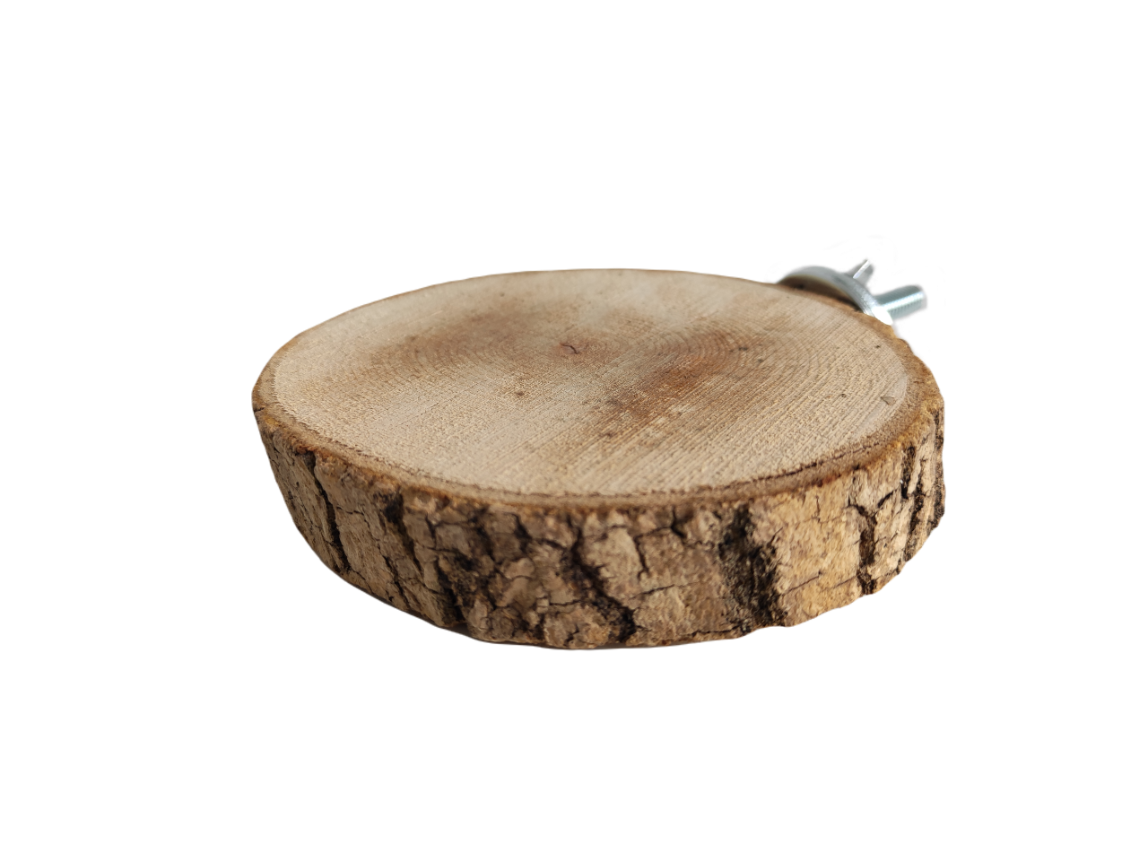 Percha plataforma de madera natura para loros