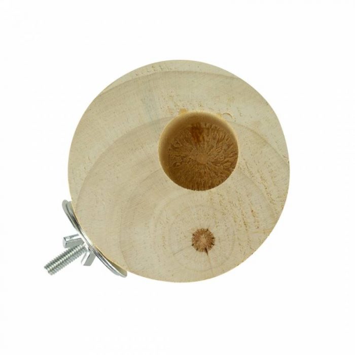 Porta gelatinas de madera para loros
