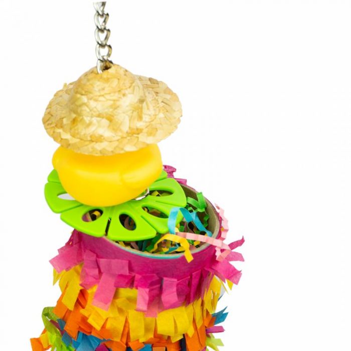 Piñata colorida para loros medianos y pequeños