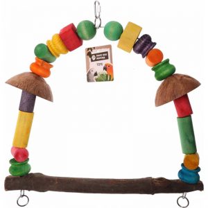 Columpio de madera para loros
