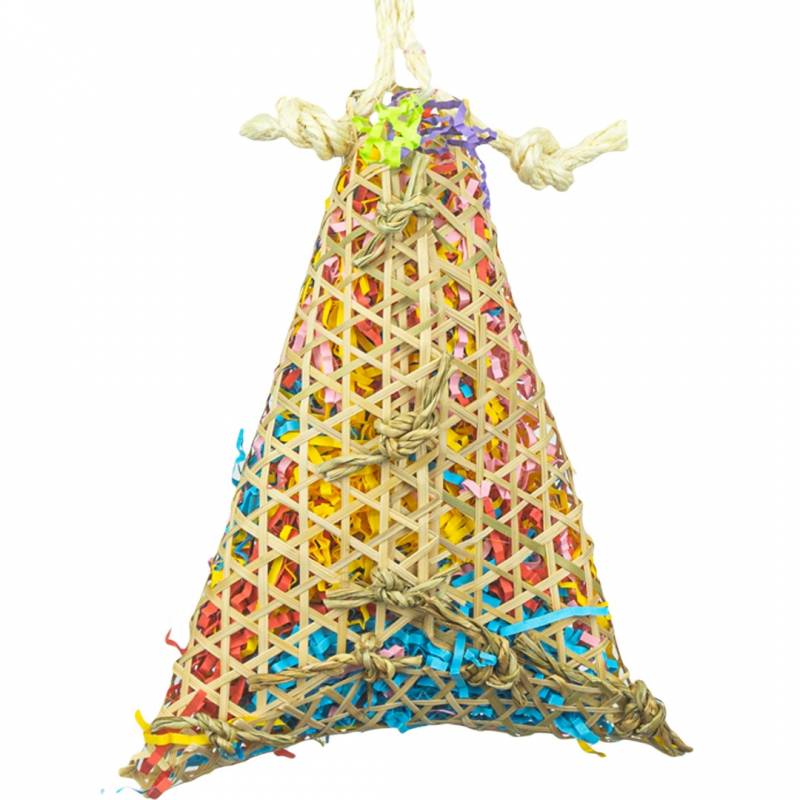 Juguete de mimbre para loros