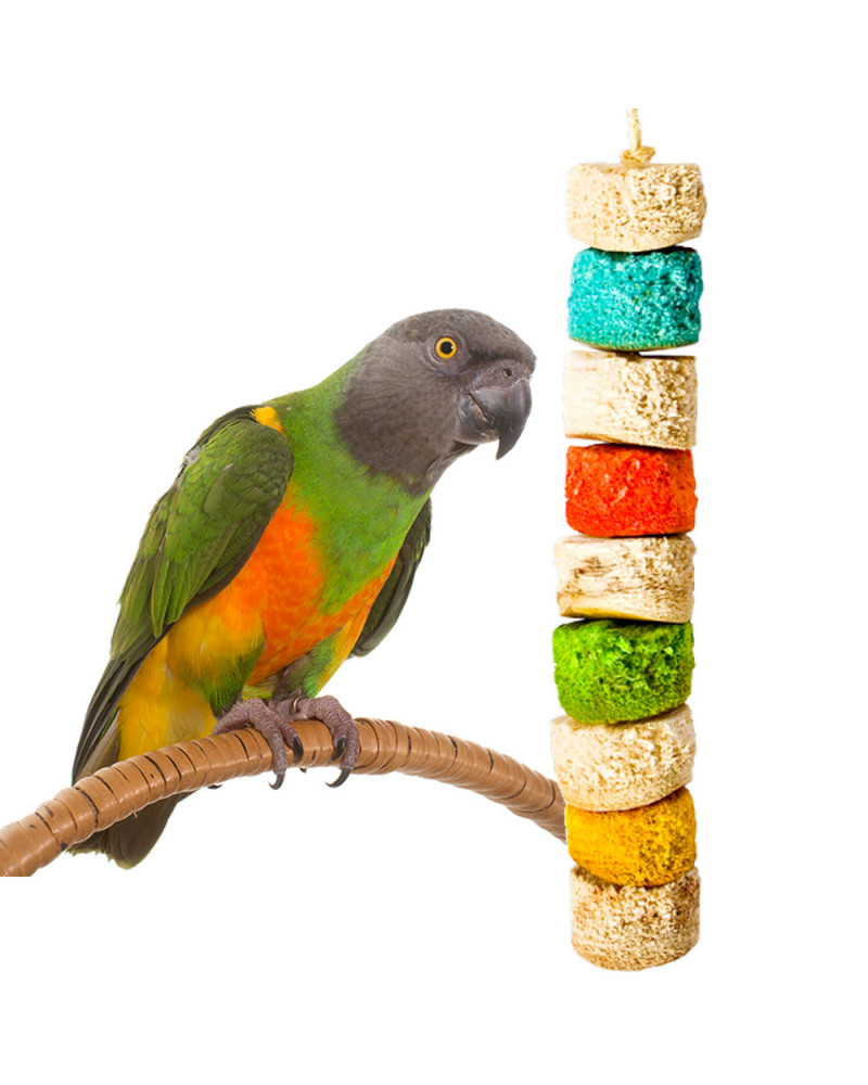 Juguete natural para morder los loros
