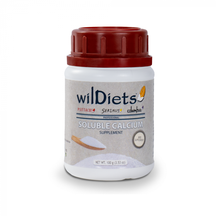 Calcio soluble Psittacus alimento complementario para aves