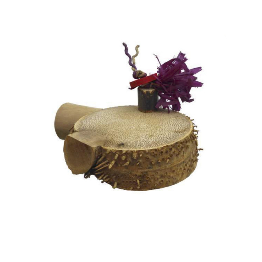 Percha plataforma de raíz de bambú natural para jaula de loros