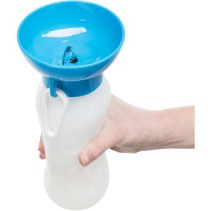 Botella con bebedero para loros