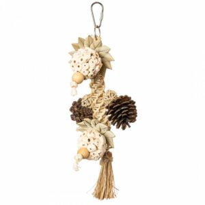 Divertido juguete natural para loros