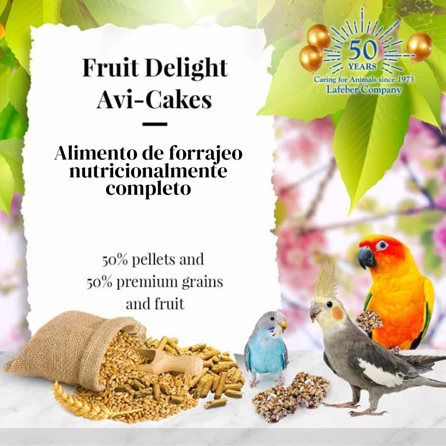 Lafeber Avi-cakes Delicias de fruta para ninfas y aves medianas 227g - Imagen 6